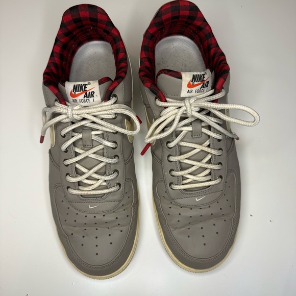 Nike Air Force 1 Low '07 LV8 Light Taupe with Buffalo Check Size Mens 12 - Picture 2 of 10